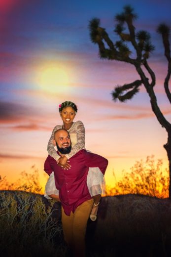 Engagement photography in the desert in Arizona
