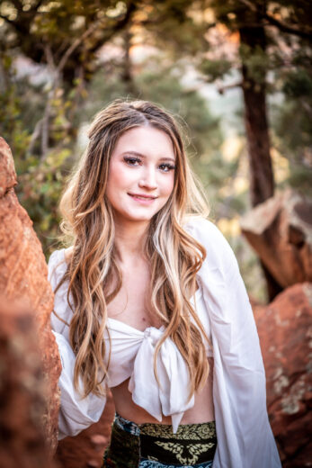 Senior portrait photography at Devil's Bridge Sedona Az