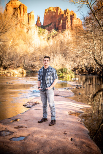 guys senior portrait session in Sedona