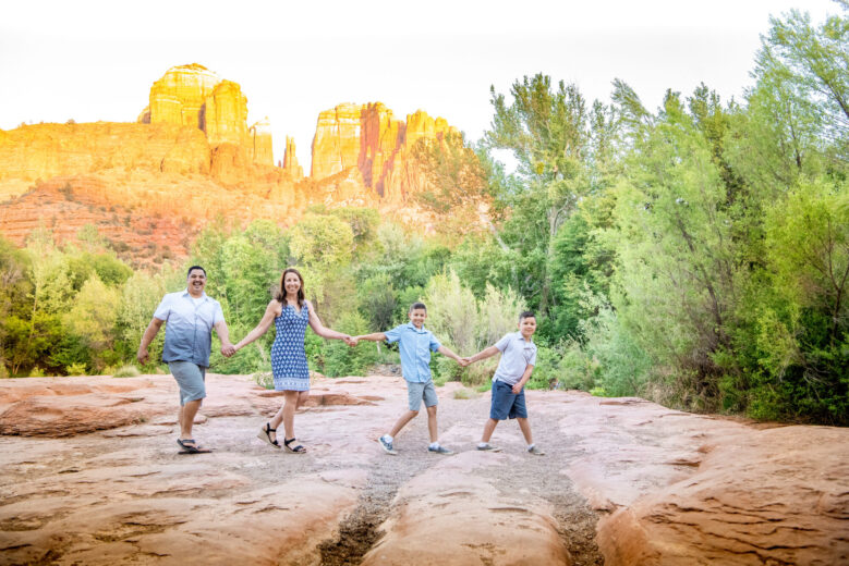 Sedona family photographer at Crescent Moon Ranch
