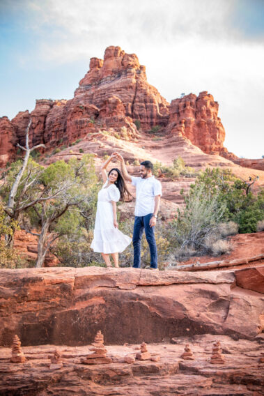 Sedona engagement photographer at Bell Rock, Arizona