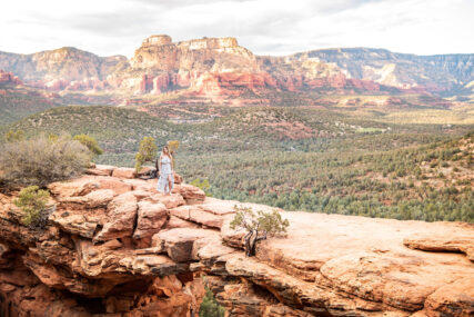 Senior portrait photographer at Devil's Bridge Sedona Az
