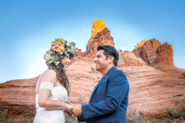 Elopement photography at Bell Rock