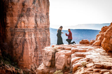 Surprise proposal photographer at Cathedral Rock