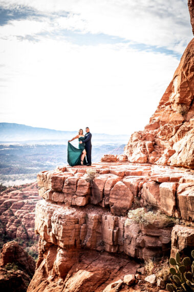 Sedona engagement photography at Cathedral Rock Vortex