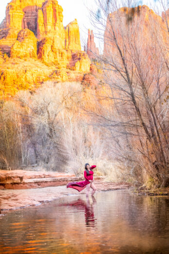 Stunning Sedona baby moon photography portraits
