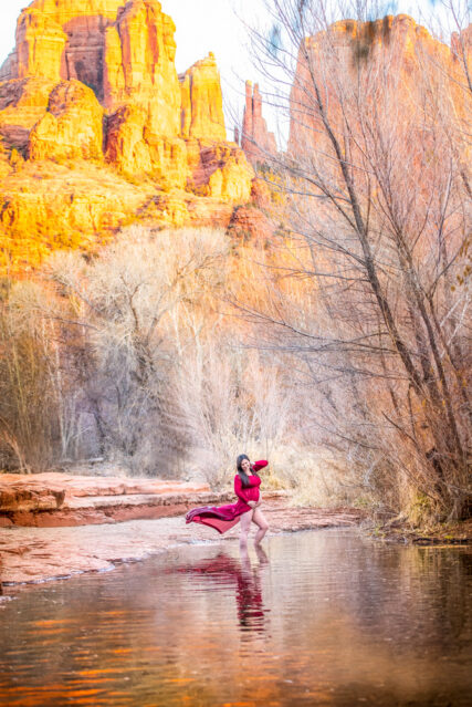 Stunning Sedona baby moon photography portraits