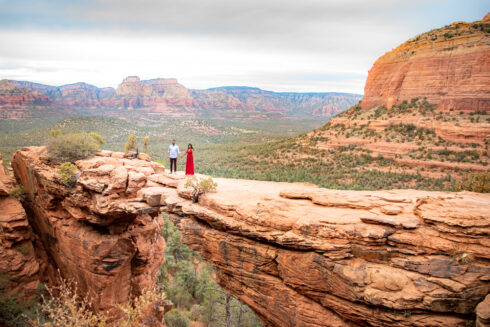 Devils Bridge engagement photographer Sedona