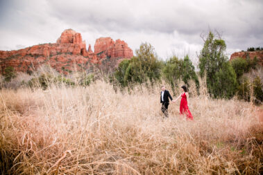 Sedona Arizona engagement session at Crescent Moon Ranch