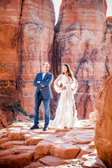Adventure elopement photographer at Cathedral Rock