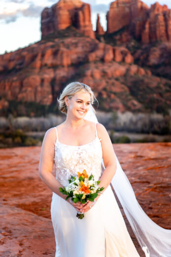 Photo: Sedona Arizona beautiful bridal portrait Lisa Garrett Photography