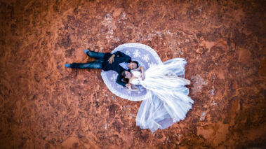 Photo: beautiful creative wedding portrait in Sedona Arizona Lisa Garrett Photography