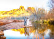 maternity photography with water in Sedona