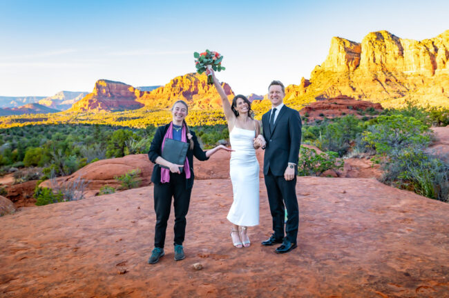 Golden hour sedona elopement